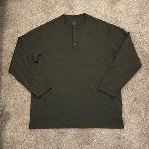 Woolx Men Merino Wool Heavyweight Mid Layer Jackson Henley Sweater